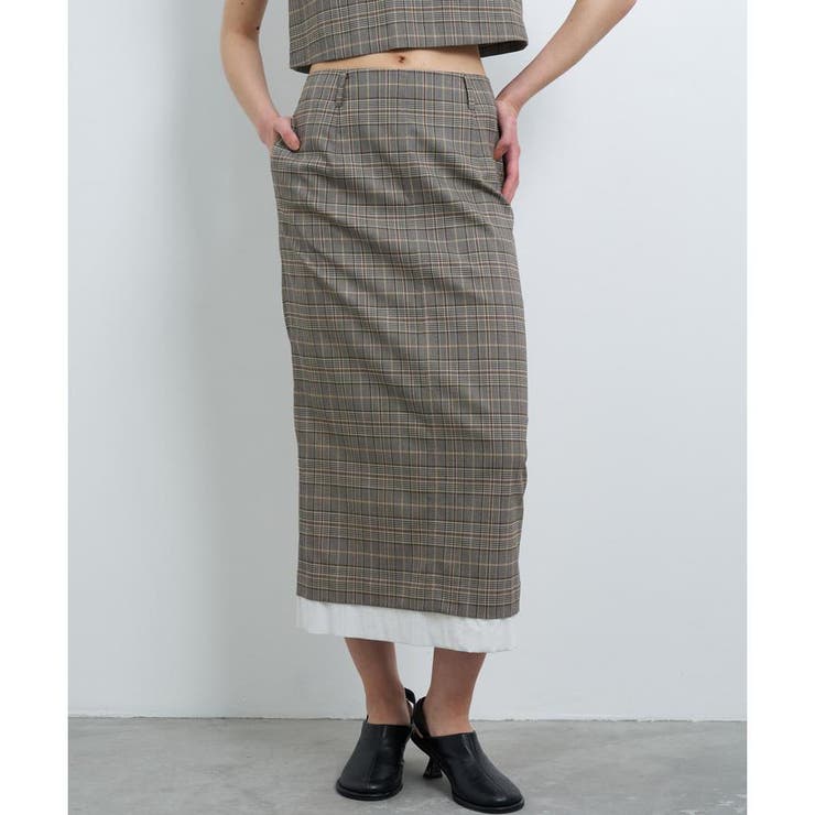 尾州クラシックチェックタイトスカート[品番：LAVW0016680]｜LANVIN en  