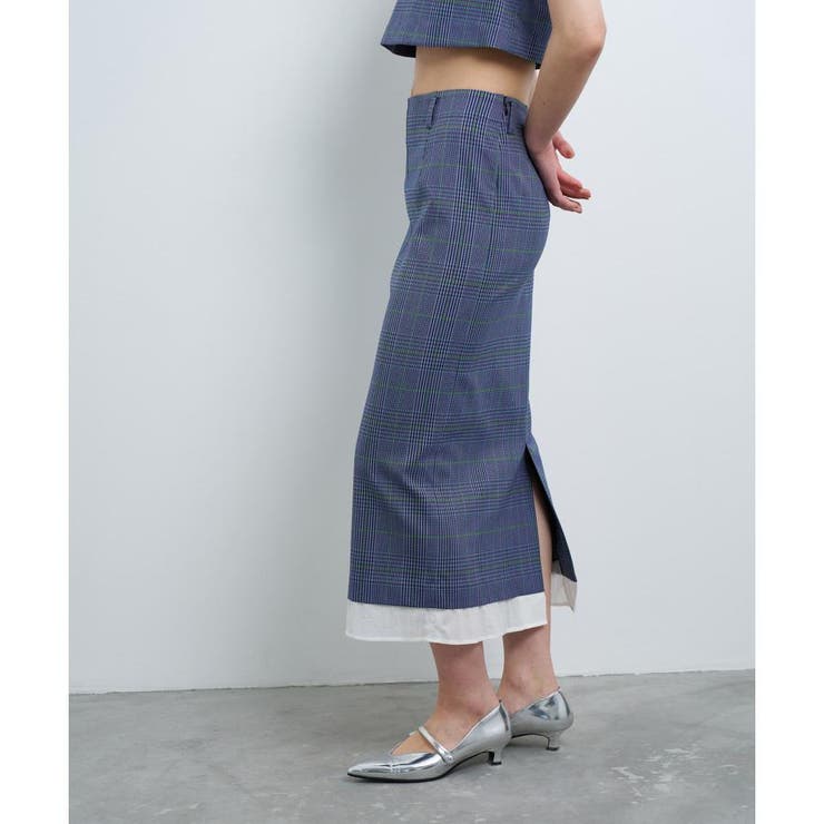 尾州クラシックチェックタイトスカート[品番：LAVW0016680]｜LANVIN en 