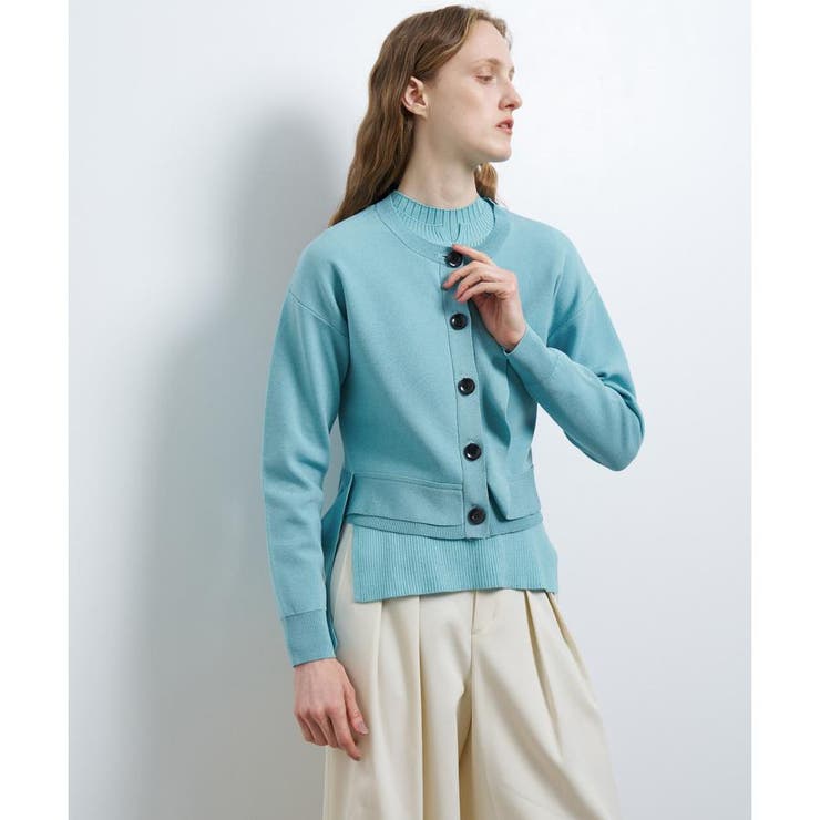 フリルトリムカーディガン[品番：LAVW0018704]｜LANVIN en Bleu