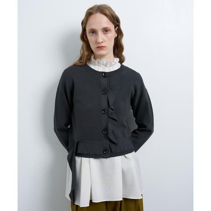 フリルトリムカーディガン[品番：LAVW0018704]｜LANVIN en Bleu