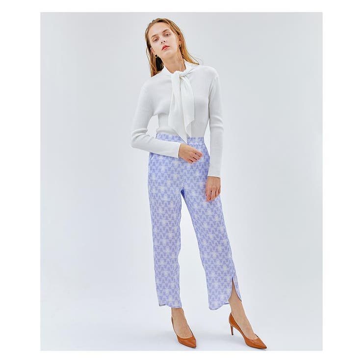 JLロゴサテンプリントパンツ[品番：LAVW0004142]｜LANVIN en Bleu  