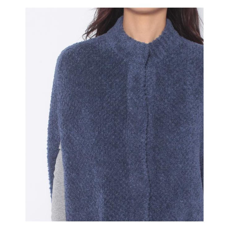 ▼未使用美品✨レリアン 定番 ジレ サイドポケット ニットマント ケープポンチョ ▽未使用美品✨レリアン 定番 ジレ サイドポケット ニットマント