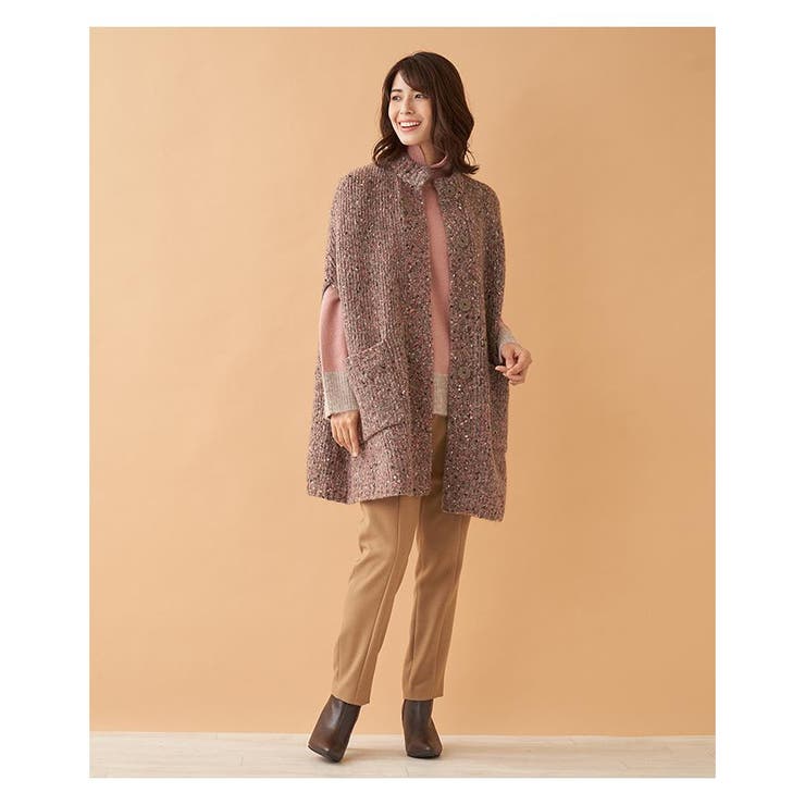 未使用 Leilian レリアン パターンウールニットジャケット 大きいサイズ 未使用 Leilian レリアン パターンウールニットジャケット