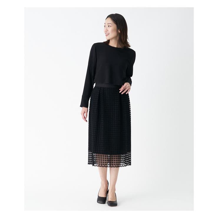即発 ランバン LANVIN レース スカート 黒紺 スパンコール 38M LANVIN(ランバン) スカート3904526 3904526 ネイビー×レッド