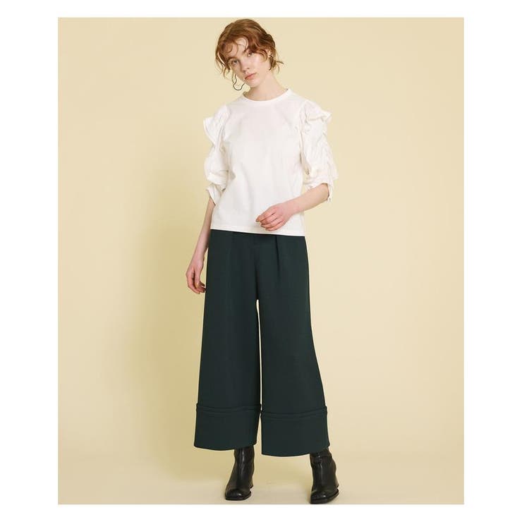 ギャザーフリルスリーブカットソー[品番：LAVW0004321]｜LANVIN