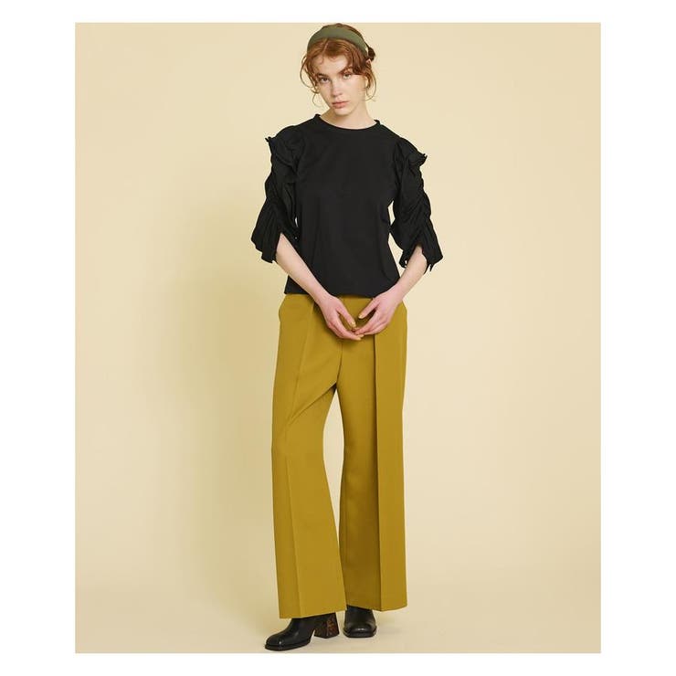 ギャザーフリルスリーブカットソー[品番：LAVW0004321]｜LANVIN