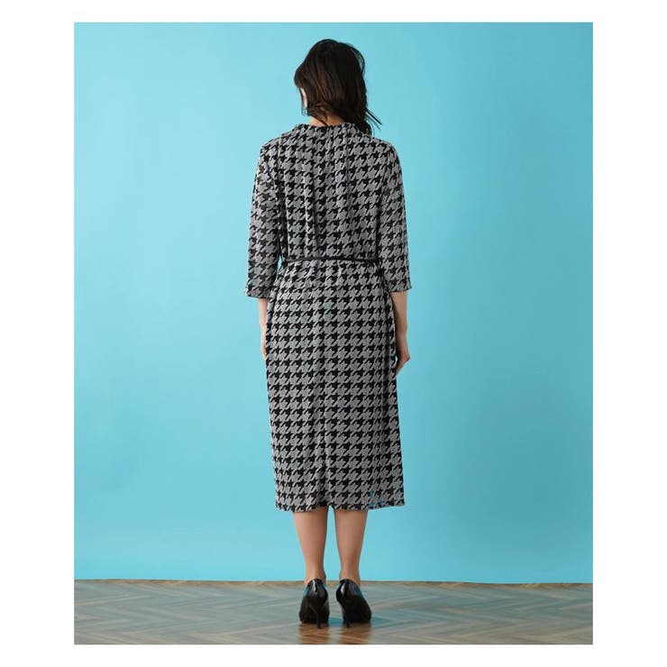 洗える千鳥格子ワンピース[品番：LAVW0014134]｜Leilian PLUS HOUSE