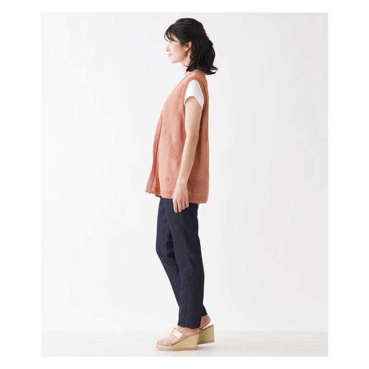 ドット編地切り替えニットベスト | Leilian | 詳細画像7