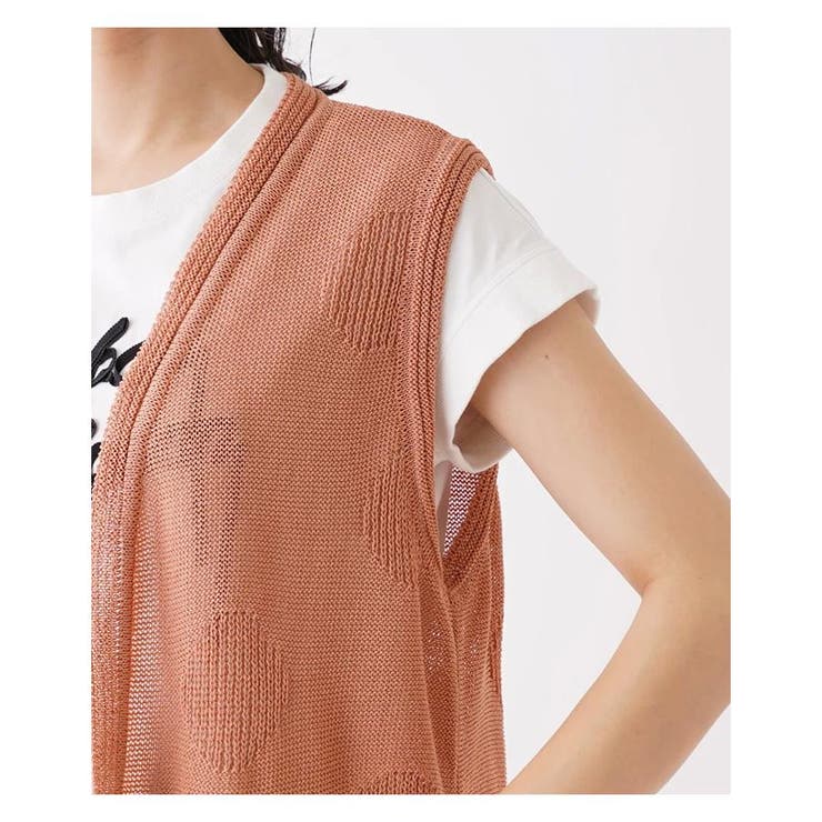 ドット編地切り替えニットベスト | Leilian | 詳細画像13