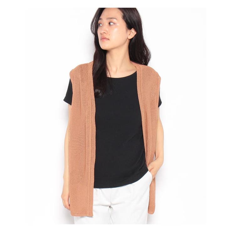 ドット編地切り替えニットベスト | Leilian | 詳細画像5