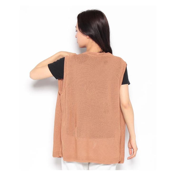 ドット編地切り替えニットベスト | Leilian | 詳細画像2