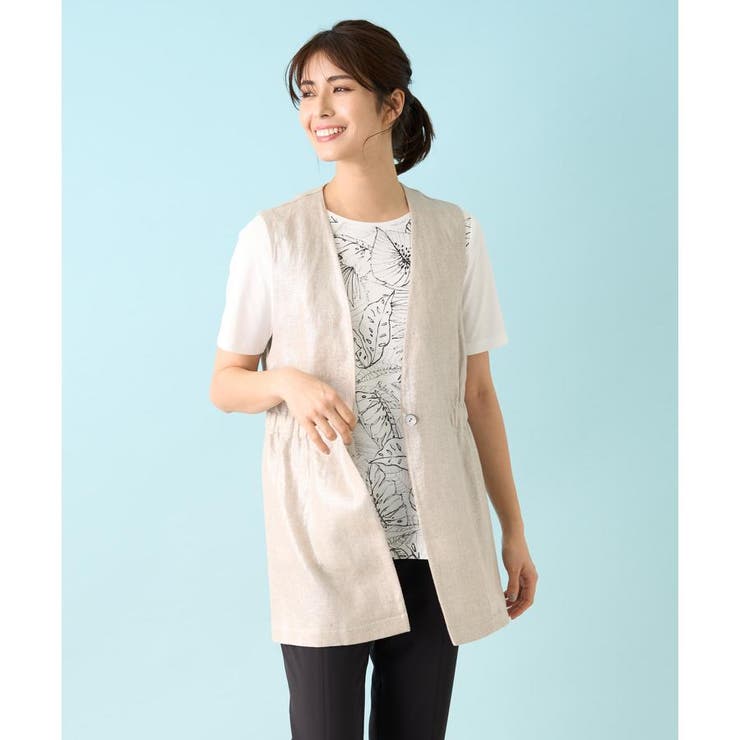 箔プリントベスト | Leilian PLUS HOUSE | 詳細画像3