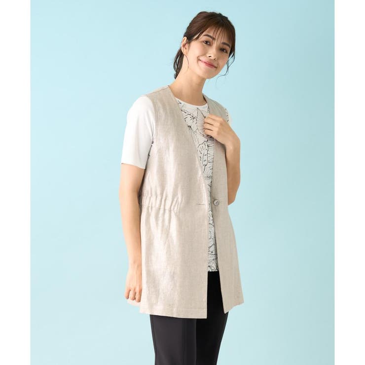 箔プリントベスト | Leilian PLUS HOUSE | 詳細画像7