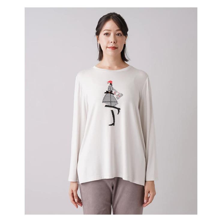 ビジュープリントロングTシャツ[品番：LAVW0006099]｜Leilian PLUS