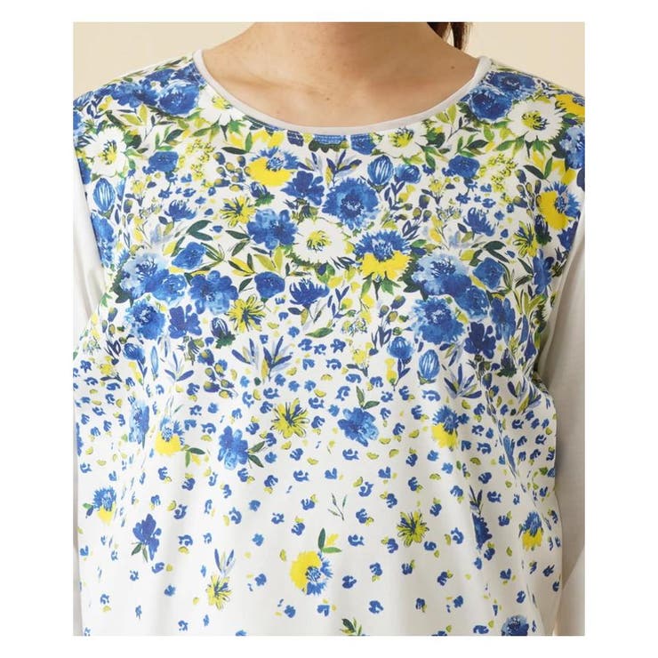 フラワープリント七分袖カットソー[品番：LAVW0008464]｜Leilian