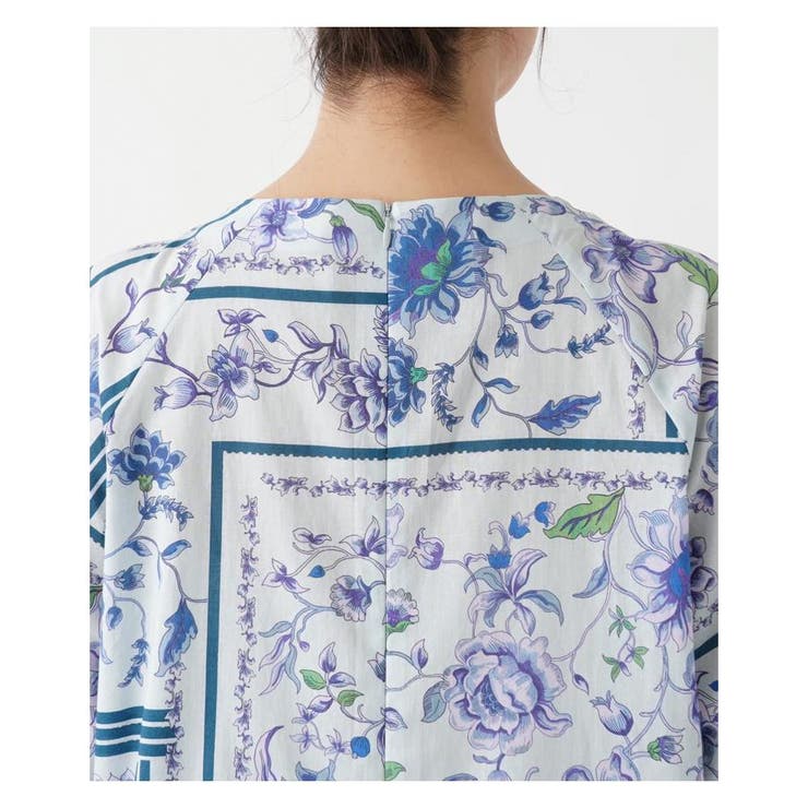 洗える花柄パネルプリントブラウス | Leilian PLUS HOUSE | 詳細画像9