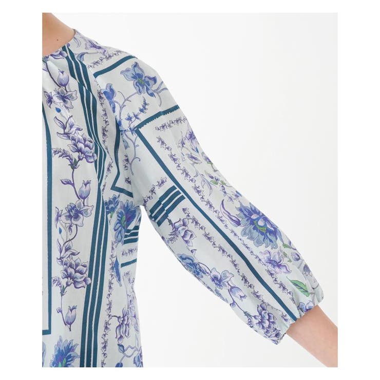 洗える花柄パネルプリントブラウス | Leilian PLUS HOUSE | 詳細画像10