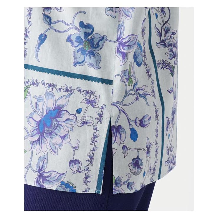 洗える花柄パネルプリントブラウス | Leilian PLUS HOUSE | 詳細画像11