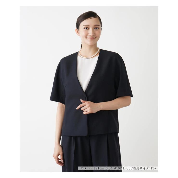 半袖ジャケット[品番：LAVW0015951]｜Leilian PLUS HOUSE（レリアン  