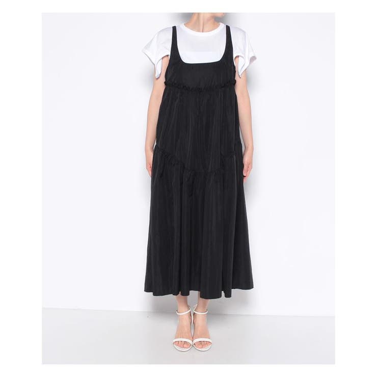 LANVIN ランバン　ワンピース　セットアップ サテンジョーゼットコサージュ付ワンピース|LANVIN COLLECTION