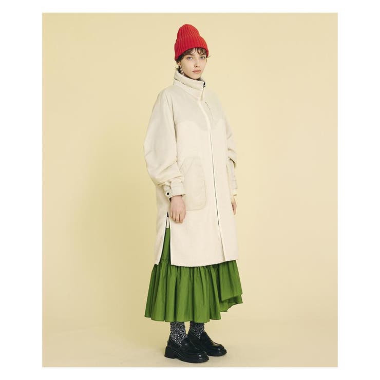 ツイルコンビボアロングコート[品番：LAVW0006775]｜LANVIN en Bleu