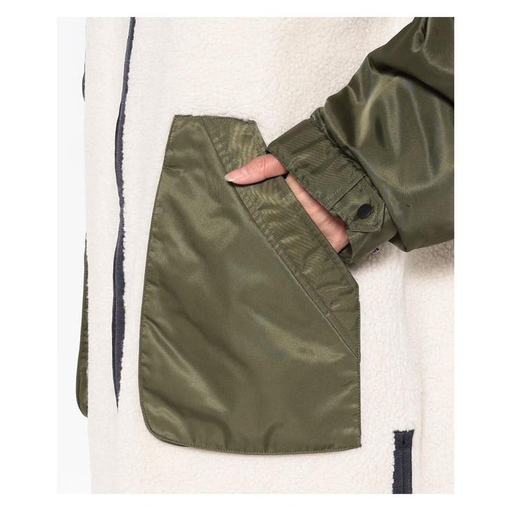 ツイルコンビボアロングコート[品番：LAVW0006775]｜LANVIN en Bleu
