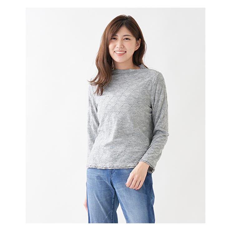 ライトグレー | ハイネックカットソー | Leilian PLUS HOUSE