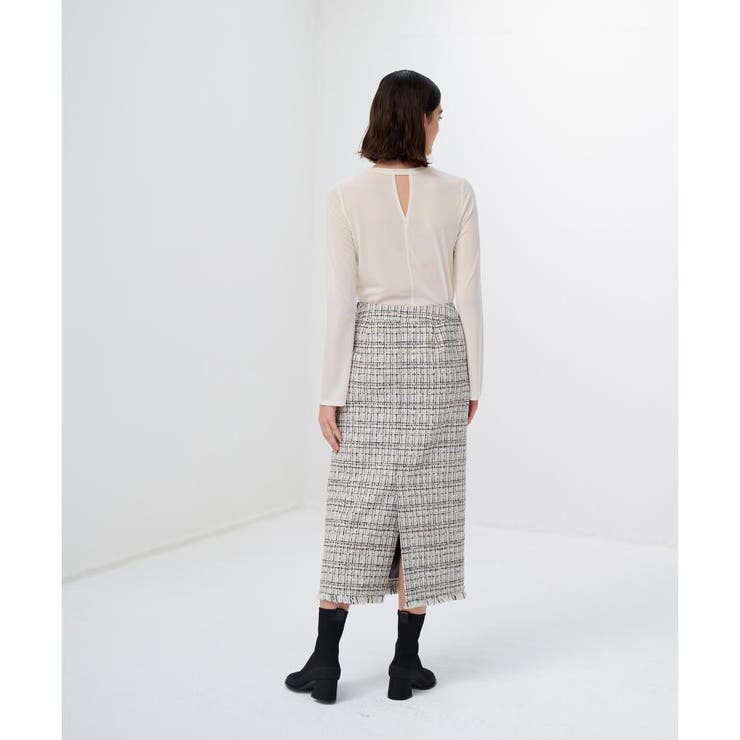 ランバン オン ブルー（LANVIN en Bleu）/ミックスツイードスカート ミックスツイードスカート[品番：LAVW0013798]｜LANVIN en Bleu