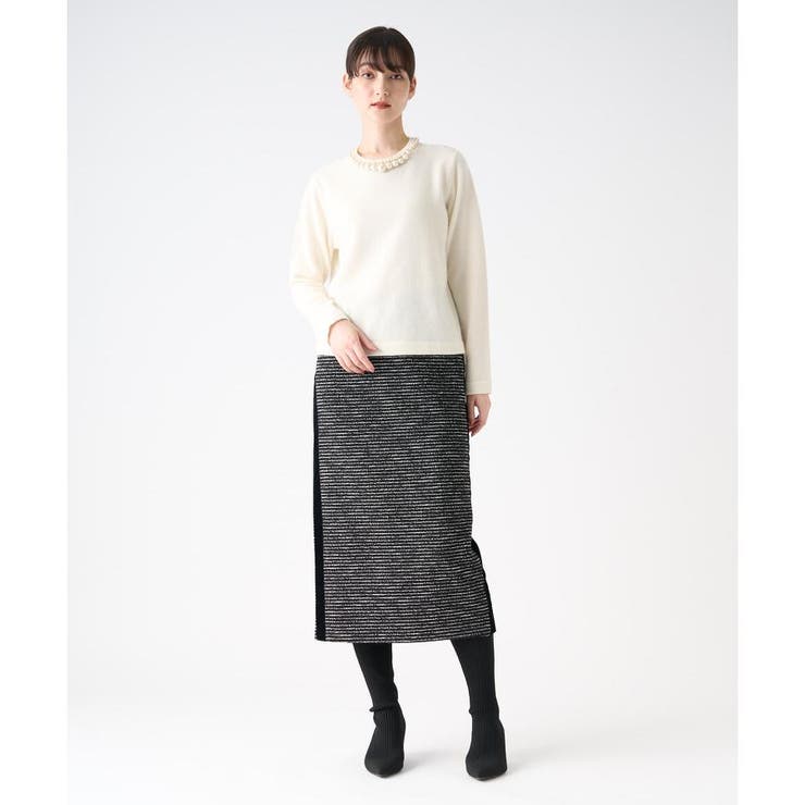 LANVIN COLLECTIONランバンコレクションパールニットプルオーバー白