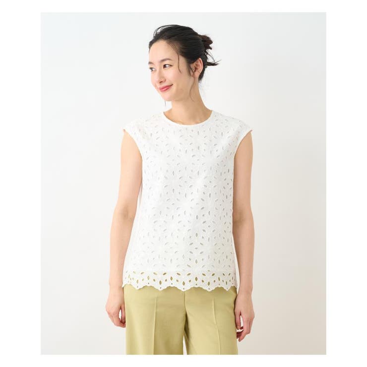 アイボリー | レースブラウス | Leilian PLUS HOUSE