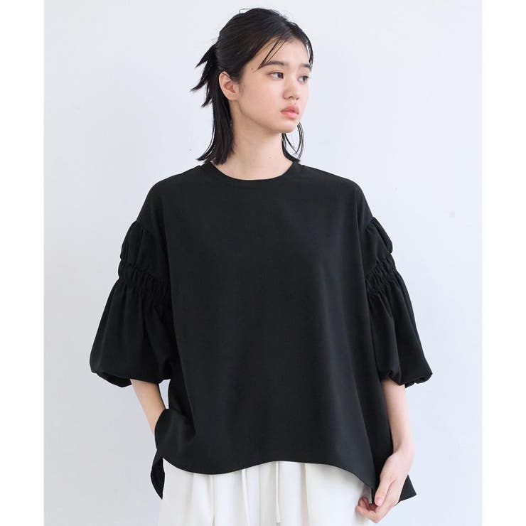 LANVIN en Bleu◆バルーンスリーブブラウス/38/ポリエステル/ホワイト/3356628 LANVIN en Bleu（ランバンオンブルー）の「バルーンスリーブ