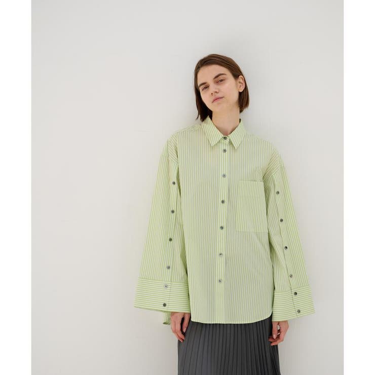 2wayスリーブストライプシャツ[品番：LAVW0009738]｜LANVIN en
