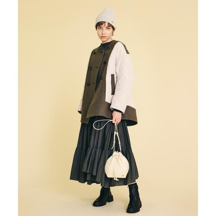 メルトンコンビキルティングコート[品番：LAVW0007104]｜LANVIN en