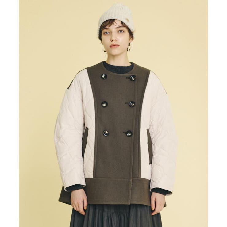 メルトンコンビキルティングコート[品番：LAVW0007104]｜LANVIN en