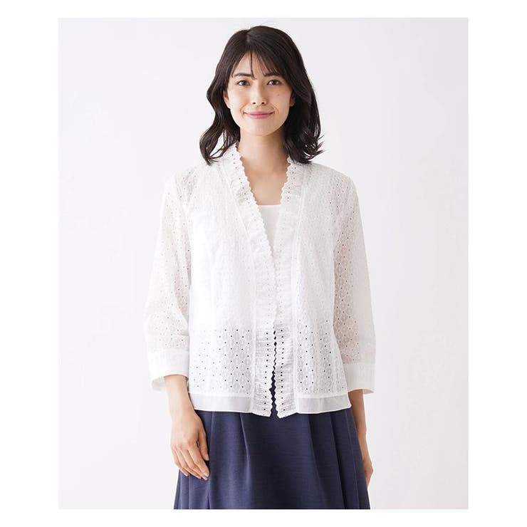洗えるコットンレースジャケット | Leilian | 詳細画像18
