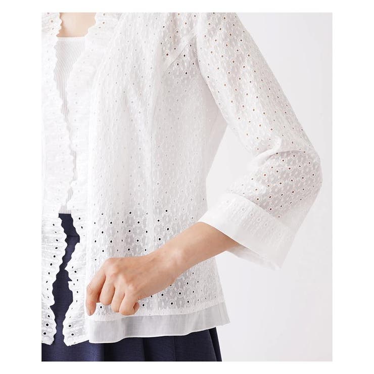 洗えるコットンレースジャケット | Leilian | 詳細画像22