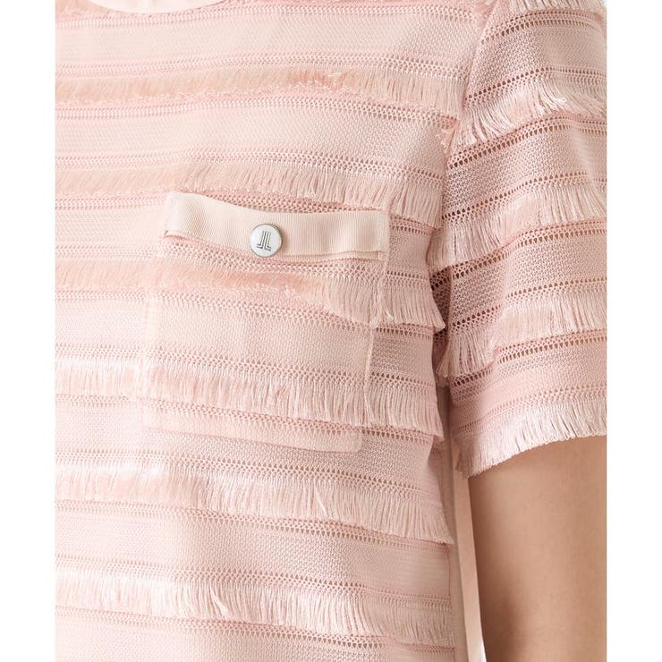 フリンジレースニットトップス[品番：LAVW0019404]｜LANVIN
