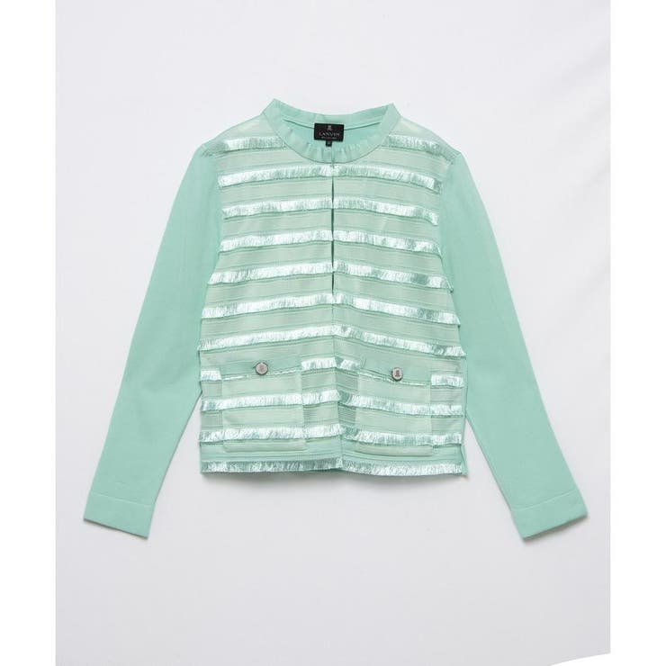 LANVIN COLLECTION / ランバン コレクション フリンジレースカーディガン LANVIN COLLECTION / ランバン コレクション フリンジレース