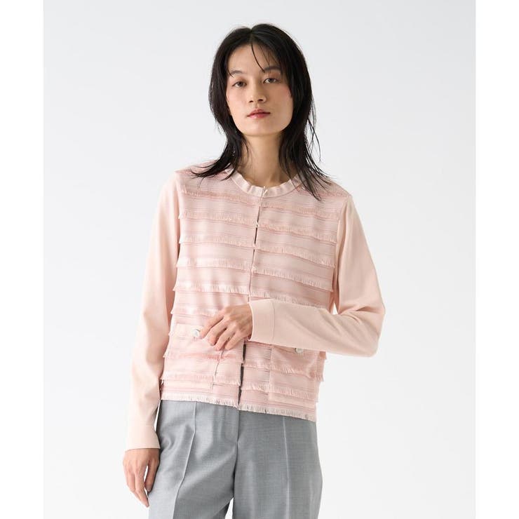 フリンジレースカーディガン[品番：LAVW0019405]｜LANVIN