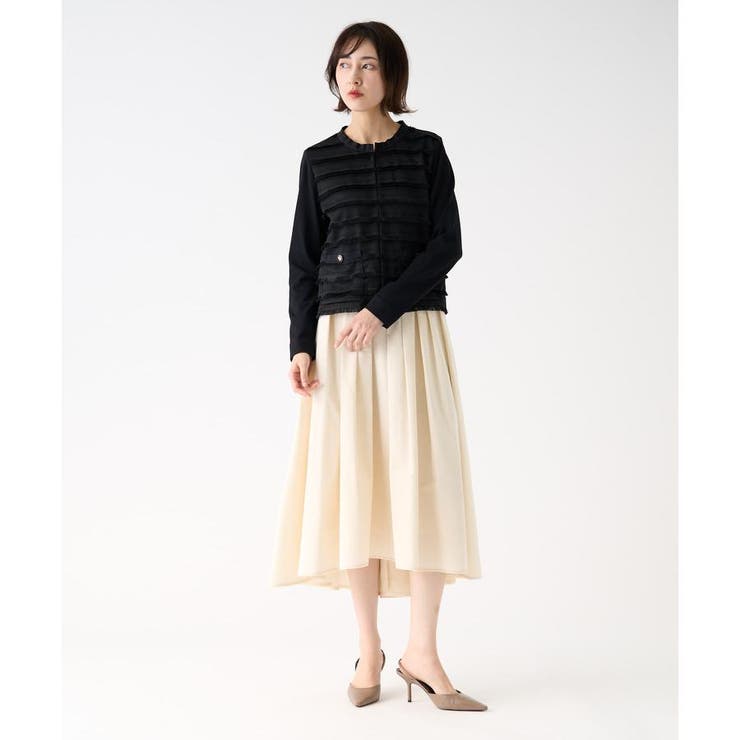 フリンジレースカーディガン[品番：LAVW0019405]｜LANVIN