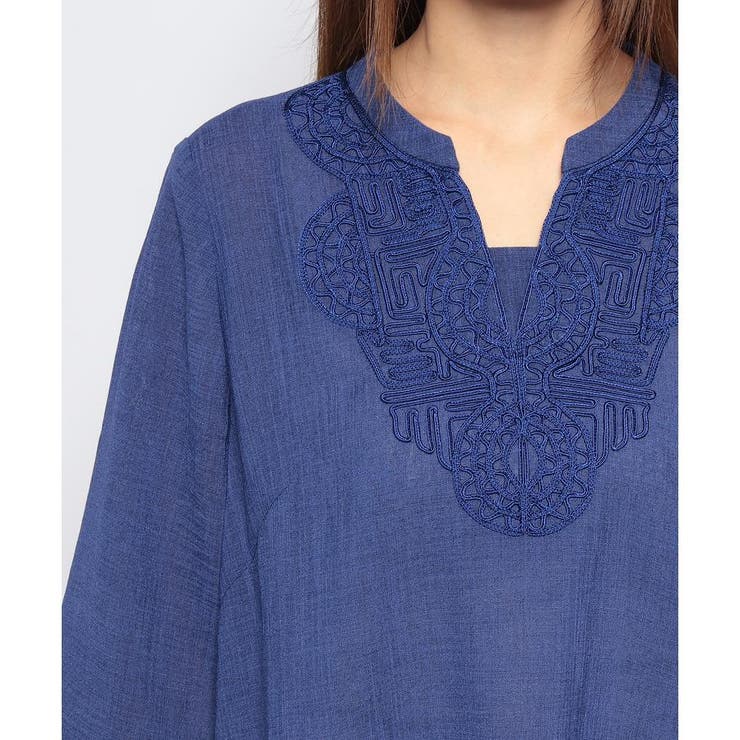 洗えるテープコード刺繍チュニック[品番：LAVW0015544]｜Leilian