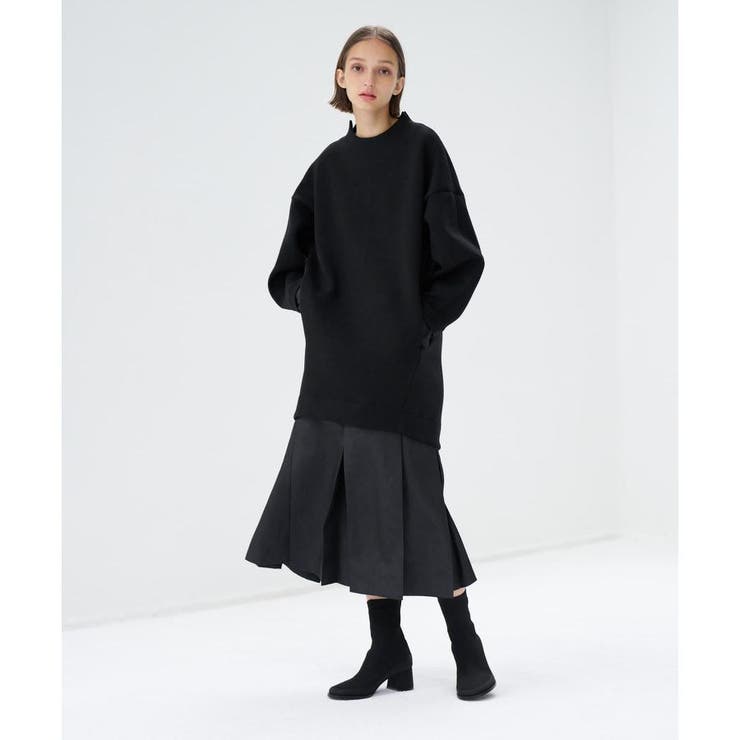 LANVIN ダンボール生地ワンピース ブラック 38 上品 タイトスカート LANVIN ダンボール生地ワンピース ブラック 38 上品 タイト