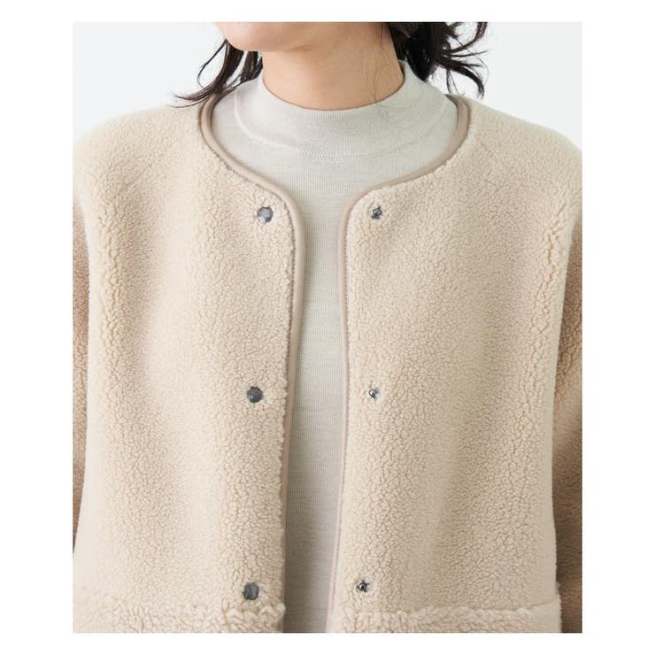 ノーカラーボアジャケット[品番：LAVW0005656]｜Leilian（レリアン）の