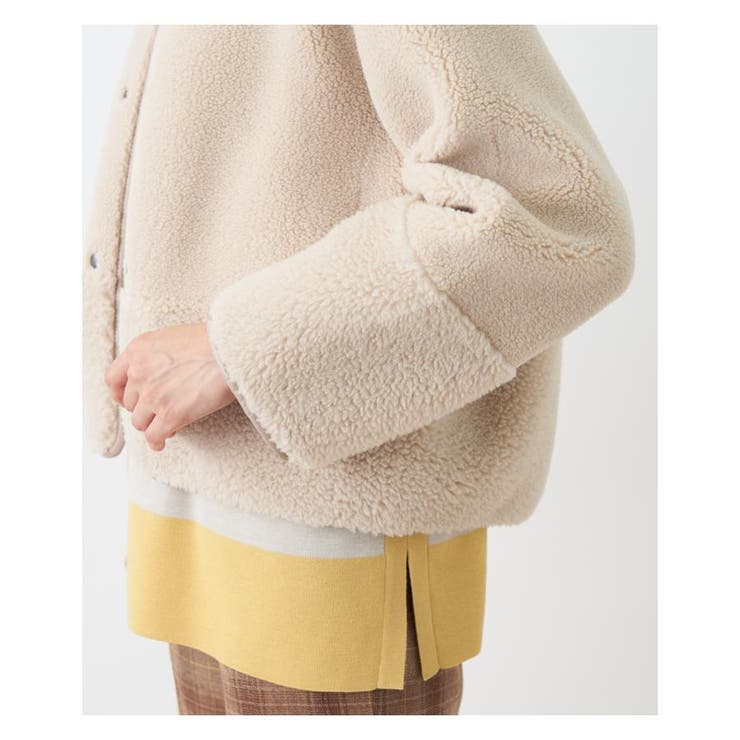 ノーカラーボアジャケット[品番：LAVW0005656]｜Leilian（レリアン）の