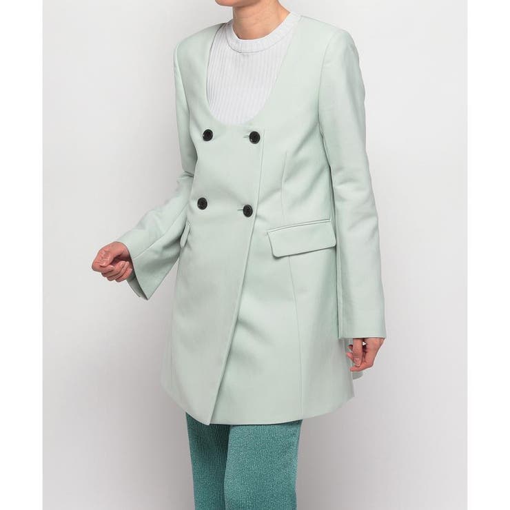 ドライダブルクロスノーカラージャケット[品番：LAVW0008216]｜LANVIN 
