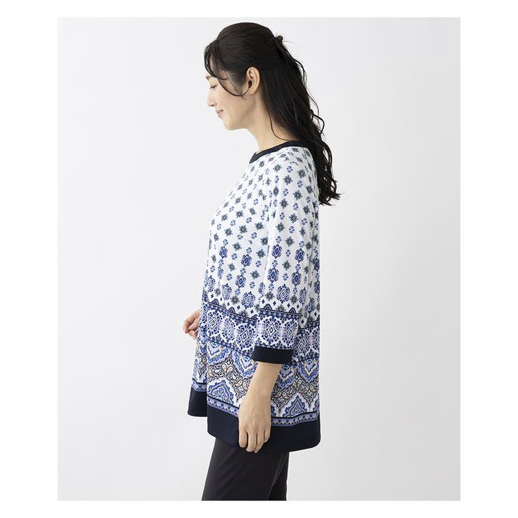 洗える幾何学柄チュニック | Leilian PLUS HOUSE | 詳細画像7