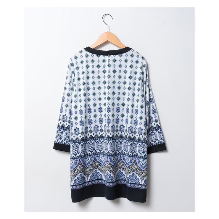 洗える幾何学柄チュニック | Leilian PLUS HOUSE | 詳細画像1