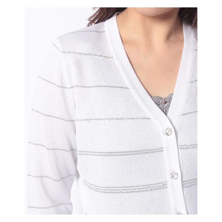 ラメボーダーカーディガン | Leilian | 詳細画像6