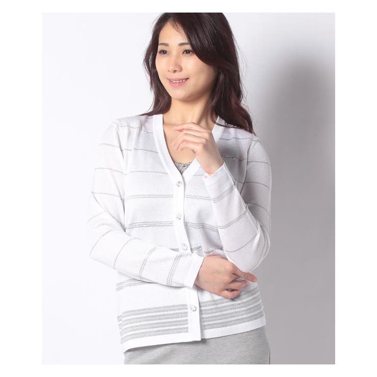 ラメボーダーカーディガン | Leilian | 詳細画像3