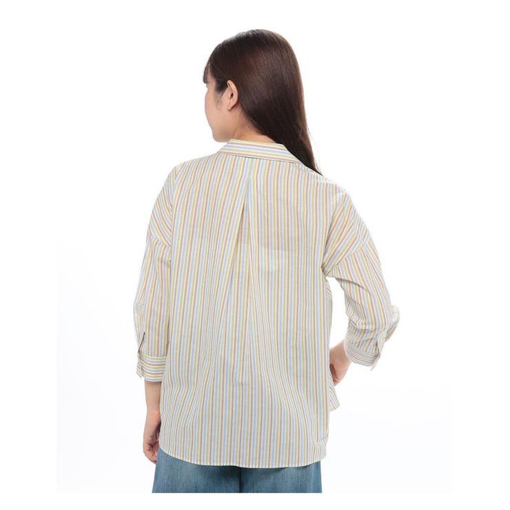 Leilian / レリアン マルチストライプブラウス マルチストライプブラウス【Leilian WHITE LABEL】|レリアン